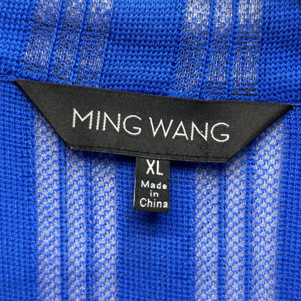 Ming Wang Women 3/4 Sleeve Cardigan Sweater Jacket Size XL X-Large Blue D092 -20 - Picture 6 of 16